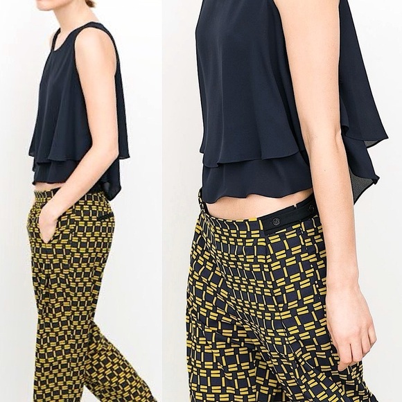 Zara Double Layer Crop Top - Picture 4 of 11